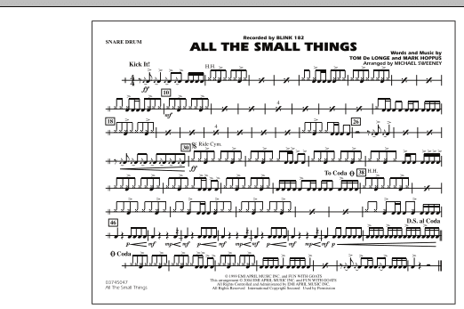 All The Small Things - Snare Drum (Marching Band) von Michael Sweeney