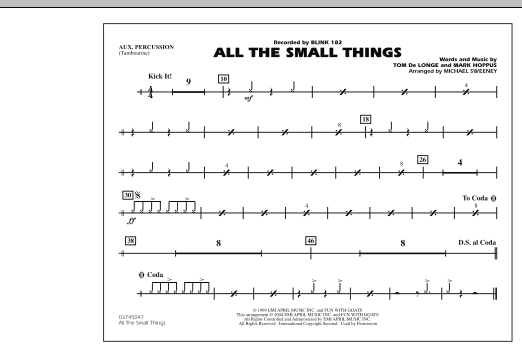 All The Small Things - Aux Percussion (Marching Band) von Michael Sweeney