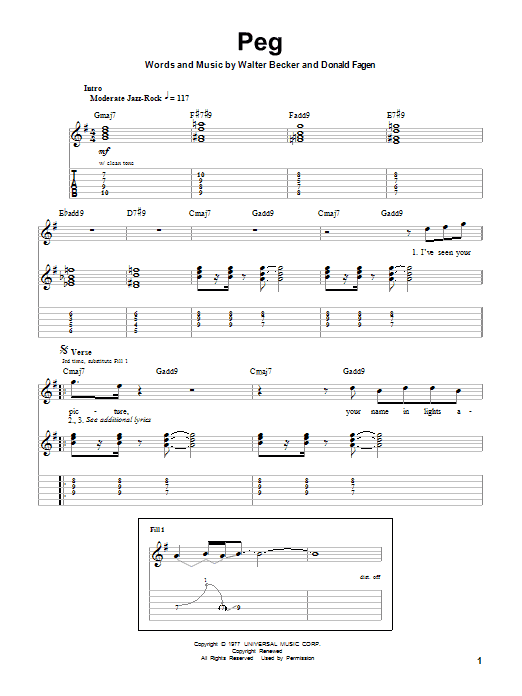 Peg (Guitar Tab (Single Guitar)) von Steely Dan