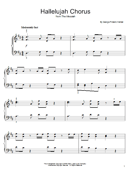 Hallelujah Chorus (Easy Piano) von George Frideric Handel