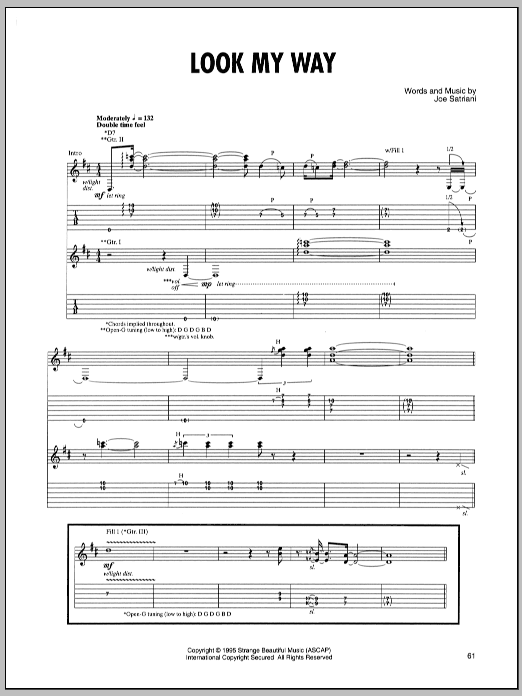 Look My Way (Guitar Tab) von Joe Satriani