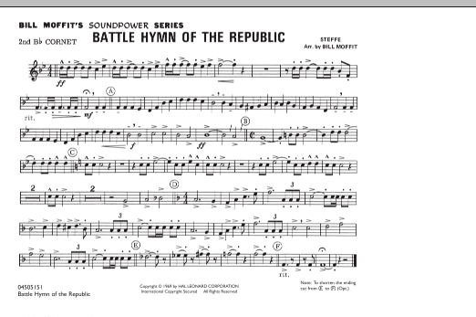 Battle Hymn Of The Republic - 2nd Bb Cornet (Marching Band) von Bill Moffit