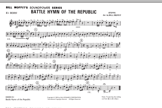 Battle Hymn Of The Republic - Eb Horn (Marching Band) von Bill Moffit