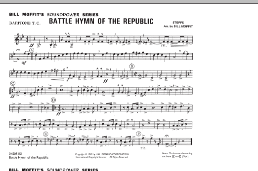 Battle Hymn Of The Republic - Baritone T.C. (Marching Band) von Bill Moffit