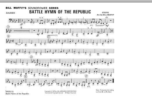 Battle Hymn Of The Republic - Basses (Marching Band) von Bill Moffit