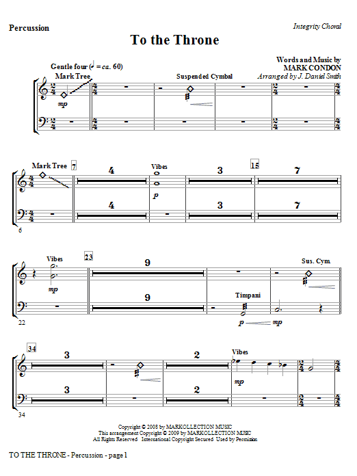 To The Throne - Percussion (Choir Instrumental Pak) von J. Daniel Smith