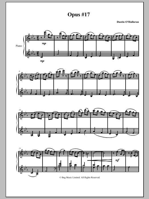 Opus 17 (Piano Solo) von Dustin O'Halloran