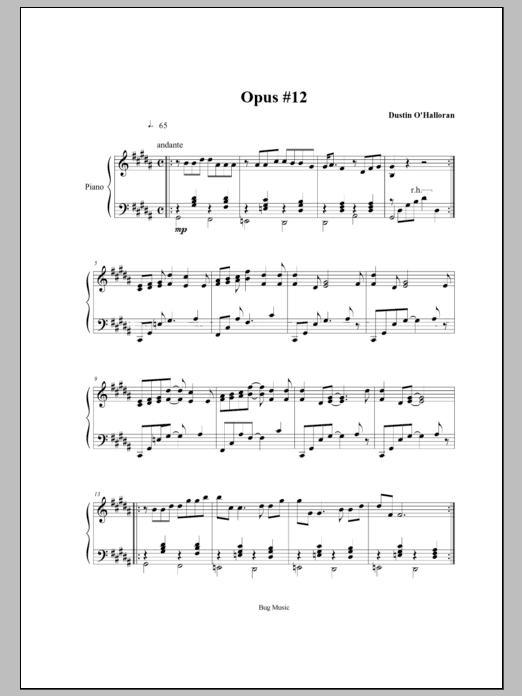 Opus 12 (Piano Solo) von Dustin O'Halloran