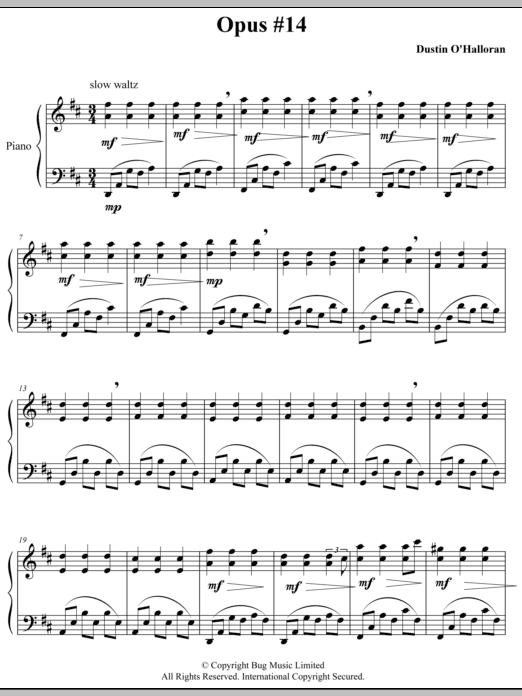 Opus 14 (Piano Solo) von Dustin O'Halloran