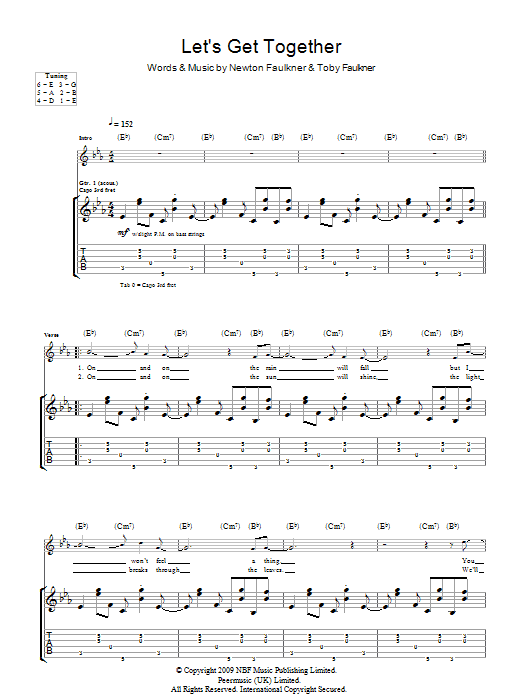 Let's Get Together (Guitar Tab) von Newton Faulkner