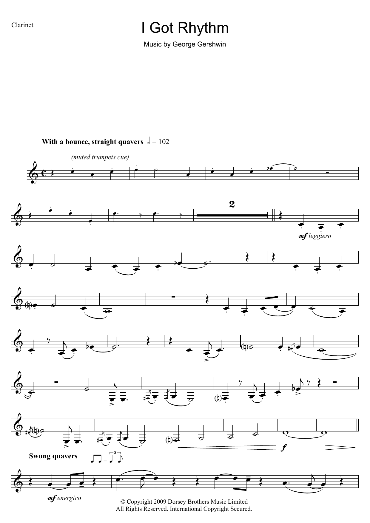 I Got Rhythm (Clarinet Solo) von George Gershwin
