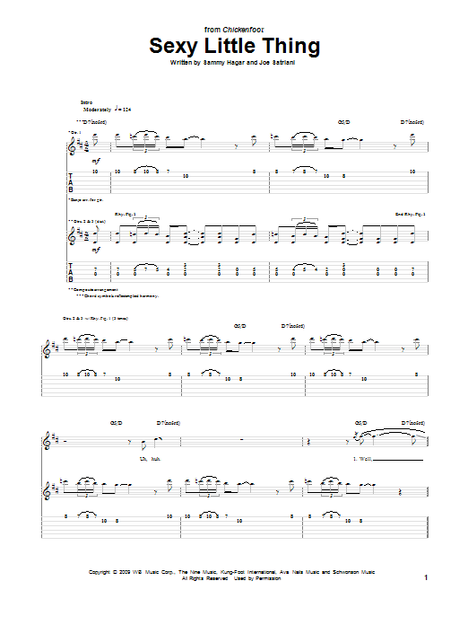 Sexy Little Thing (Guitar Tab) von Chickenfoot