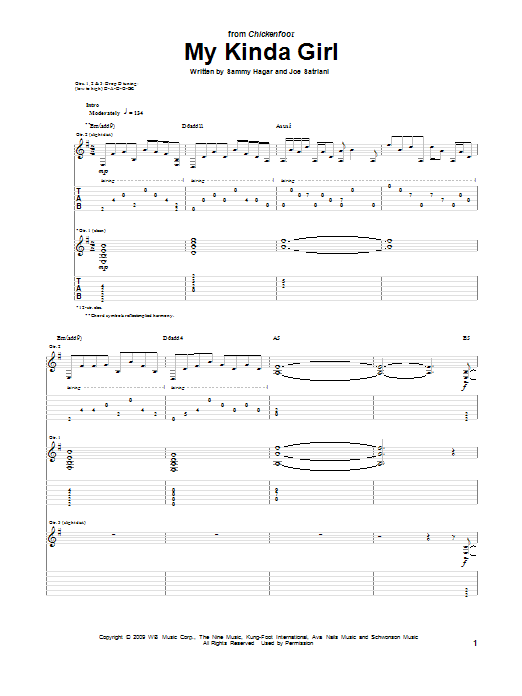 My Kinda Girl (Guitar Tab) von Chickenfoot