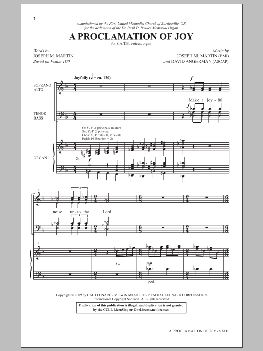 A Proclamation Of Joy (SATB Choir) von Joseph M. Martin