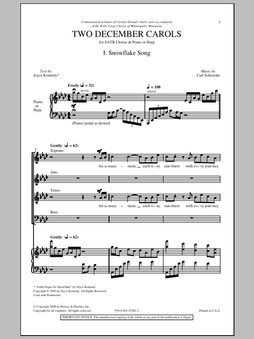 Two December Carols (SATB Choir) von Carl Schroeder