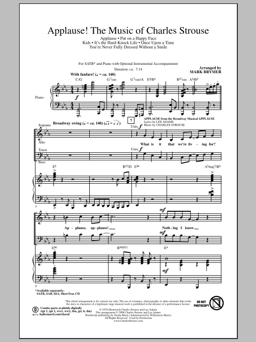 Applause! - The Music of Charles Strouse (SATB Choir) von Mark Brymer