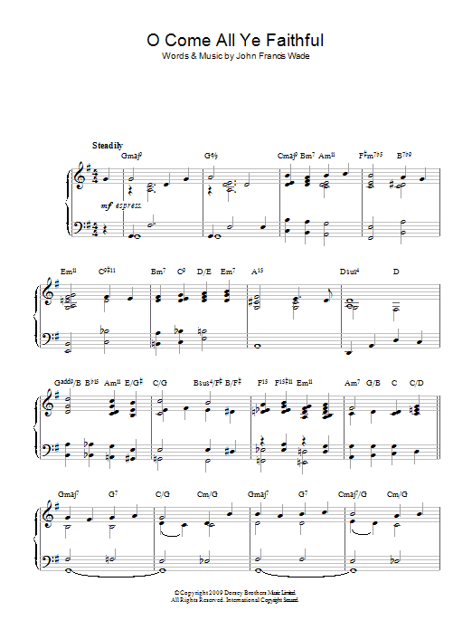 O Come, All Ye Faithful (Adeste Fideles) (Piano Solo) von John Francis Wade