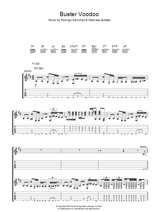 Buster Voodoo (Guitar Tab) von Rodrigo y Gabriela