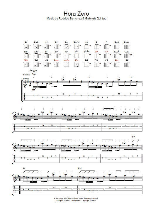 Hora Zero (Guitar Tab) von Rodrigo y Gabriela