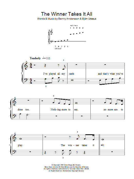 The Winner Takes It All (Easy Piano) von ABBA