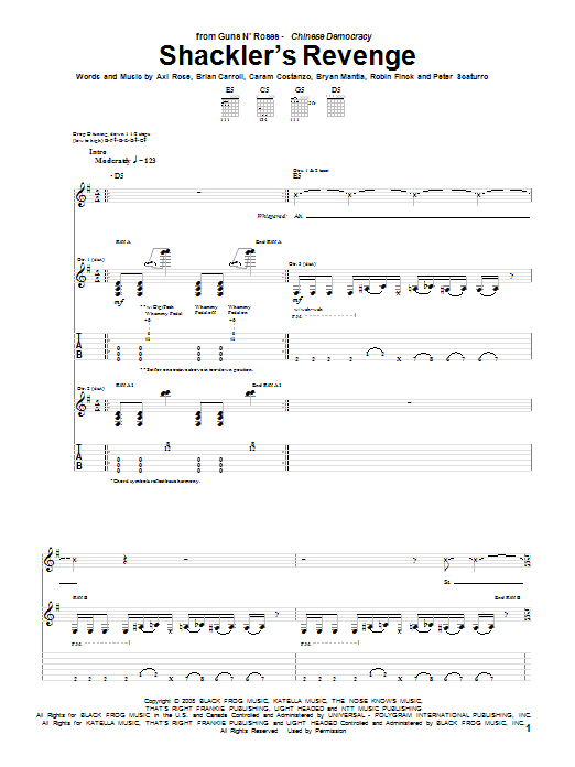 Shackler's Revenge (Guitar Tab) von Guns N' Roses