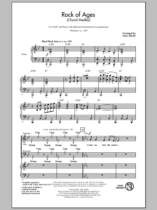 Rock Of Ages (Choral Medley) (SAB Choir) von Mac Huff