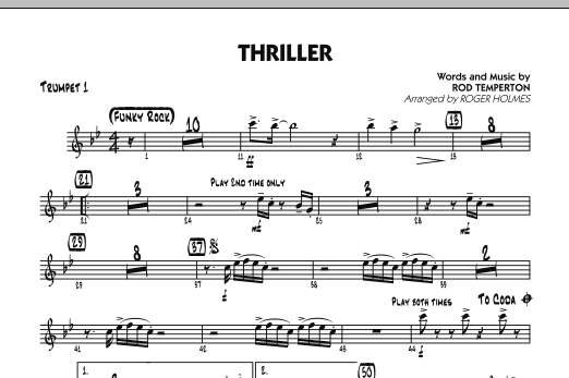 Thriller - Trumpet 1 (Jazz Ensemble) von Roger Holmes