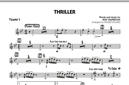 Thriller - Trumpet 3 (Jazz Ensemble) von Roger Holmes