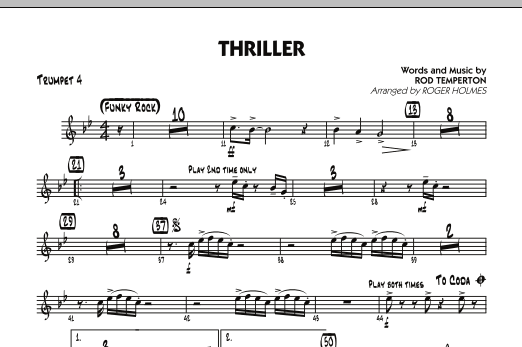 Thriller - Trumpet 4 (Jazz Ensemble) von Roger Holmes