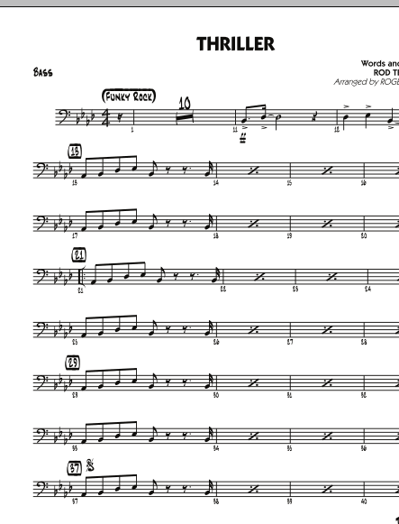 Thriller - Bass (Jazz Ensemble) von Roger Holmes