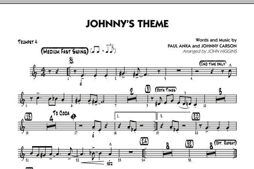 Johnny's Theme (from The Tonight Show) - Trumpet 4 (Jazz Ensemble) von John Higgins