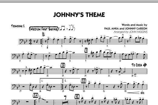 Johnny's Theme (from The Tonight Show) - Trombone 2 (Jazz Ensemble) von John Higgins