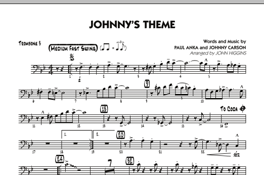 Johnny's Theme (from The Tonight Show) - Trombone 3 (Jazz Ensemble) von John Higgins
