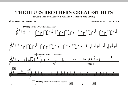 The Blues Brothers Greatest Hits - Eb Baritone Saxophone (Concert Band) von Paul Murtha