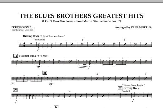 The Blues Brothers Greatest Hits - Percussion 2 (Concert Band) von Paul Murtha
