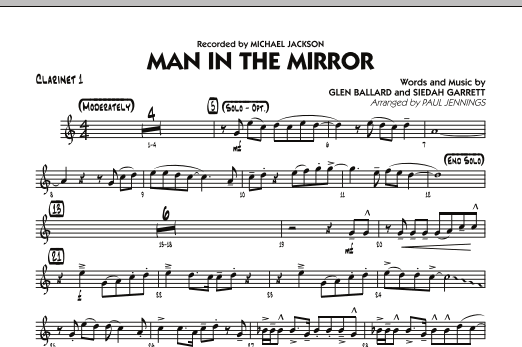 Man In The Mirror - Bb Clarinet 1 (Jazz Ensemble) von Paul Jennings