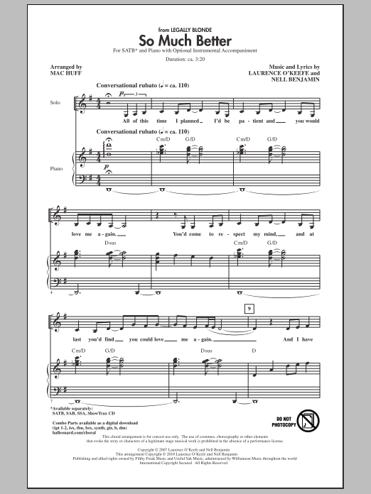 So Much Better (from Legally Blonde) (SATB Choir) von Mac Huff