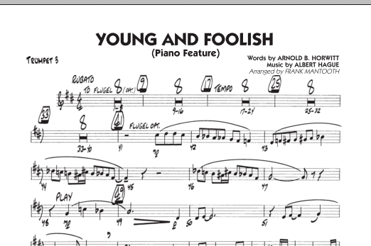 Young And Foolish - Trumpet 3 (Jazz Ensemble) von Frank Mantooth