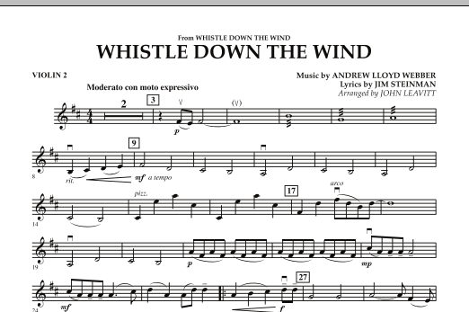 Whistle Down The Wind - Violin 2 (Orchestra) von John Leavitt