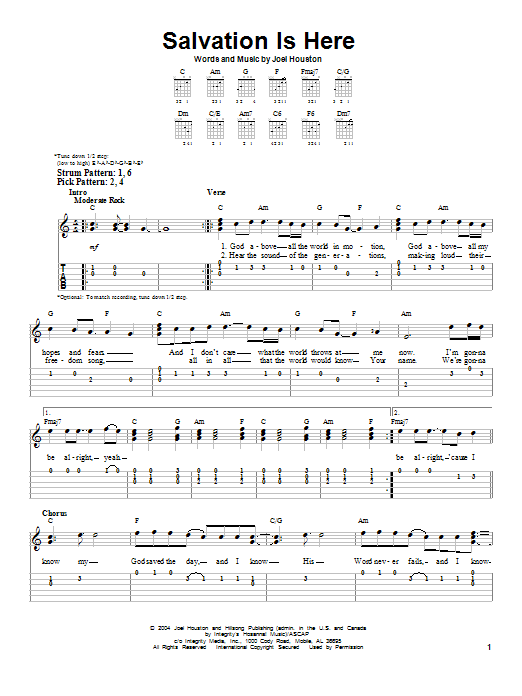 Salvation Is Here (Easy Guitar Tab) von Lincoln Brewster