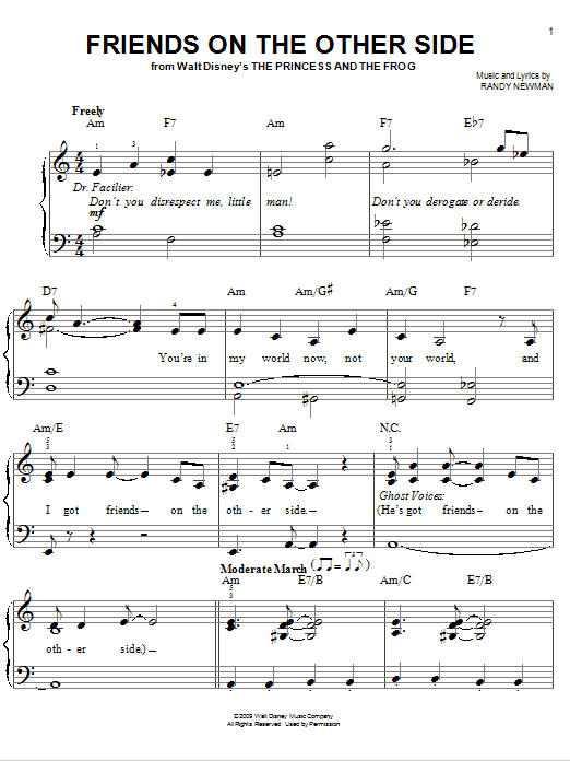 Friends On The Other Side (Easy Piano) von Keith David