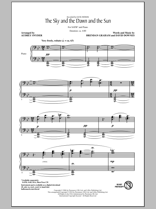 The Sky And The Dawn And The Sun (SATB Choir) von Audrey Snyder