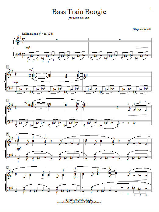 Bass Train Boogie (Educational Piano) von Stephen Adoff