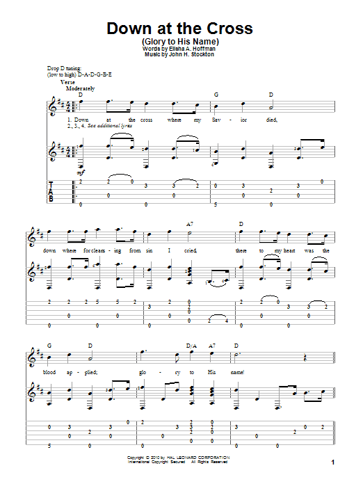 Down At The Cross (Glory To His Name) (Solo Guitar) von Elisha A. Hoffman