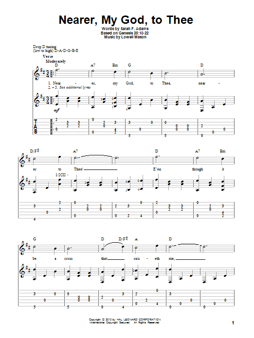 Nearer, My God, To Thee (Solo Guitar) von Lowell Mason