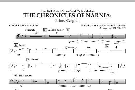 The Chronicles Of Narnia: Prince Caspian - Convertible Bass Line (Concert Band) von Tim Waters