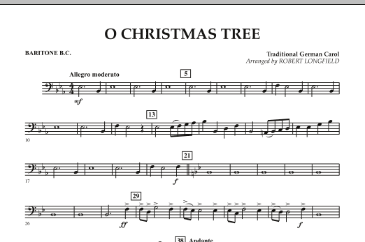 O Christmas Tree - Baritone B.C. (Concert Band) von Robert Longfield