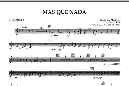 Mas Que Nada - Bb Trumpet 2 (Concert Band) von Michael Brown