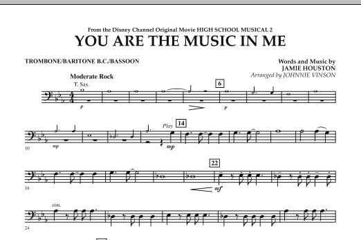 You Are The Music In Me (from High School Musical 2) - Trombone/Baritone B.C./Bassoon (Concert Band) von Johnnie Vinson