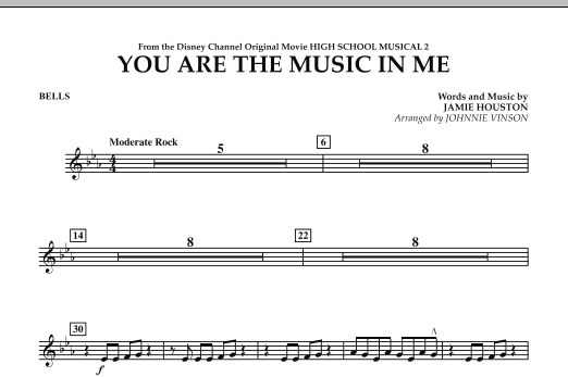 You Are The Music In Me (from High School Musical 2) - Bells (Concert Band) von Johnnie Vinson